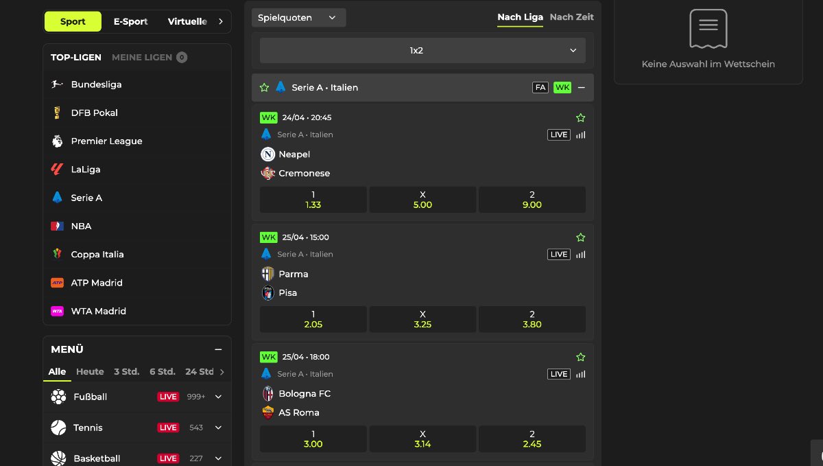 Betovo Wettanbeiter Schweiz Quoten