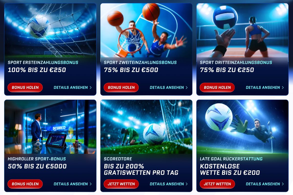 Scored Sportwetten Schweiz Bonusangebot